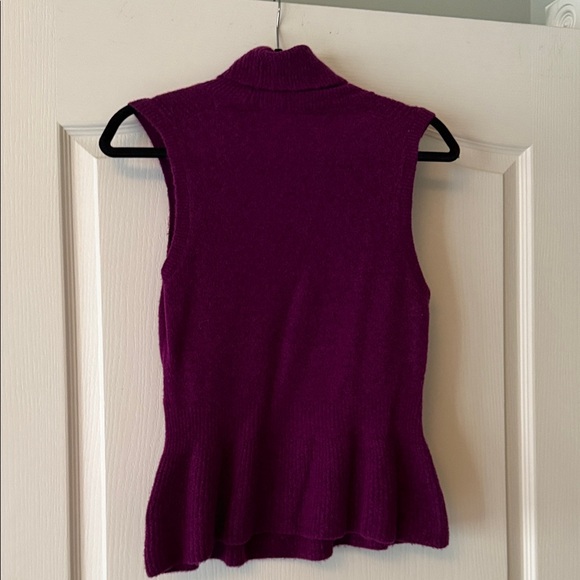 White House Black Market Sleeveless Cowl Neck Sweater - Magenta - Picture 4 of 4